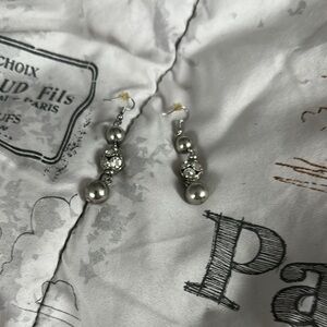 Paparazzi Elegant Silver Beaded Earrings